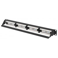 PATCH PANEL LANBERG 24 PUERTOS 1U 19? CAT.6A UTP NEGRO