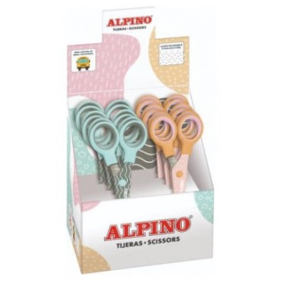 EXPOSITOR 12 TIJERAS ESCOLARES COLOR PASTEL ALPINO PT0051 (Espera 4 dias)