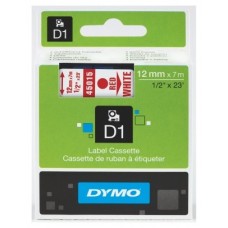 DYMO Cinta LM D1 12mmx7m Rojo/blanco