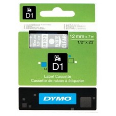 DYMO Cinta LM D1 12mmx7m Blanco/transparente