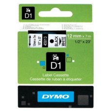 DYMO Cinta LM D1 12mmx7m Blanco/negro