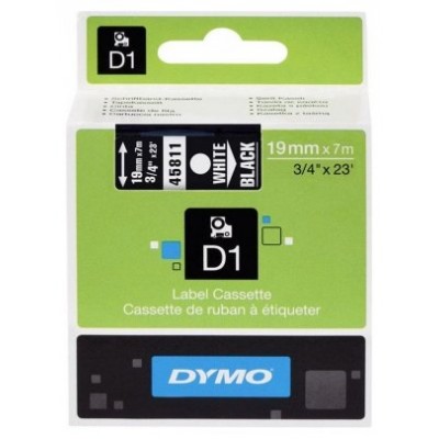 CINTA ROTULADORA D1 19MMX7M BLANCO/NEGRO DYMO S0720910 (Espera 4 dias)