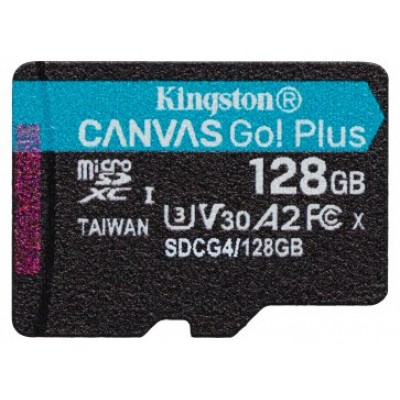 Kingston Technology 128GB microSDXC Canvas Go Plus Gen4 200R A2 U3 Paquete individual sin ADP (Espera 4 dias)