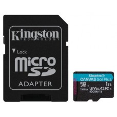 Kingston Technology Tarjeta microSDXC Canvas Go Plus Gen4 de 1 TB, 200 MB/s, A2 U3 V30 y adaptador (Espera 4 dias)