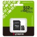 MEMORIA SD MICRO 512GB KINGSTON CLASE 10 +  ADAPTADOR