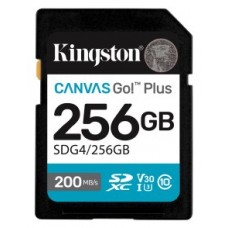 Kingston Technology 256GB SDXC Canvas Go Plus Gen4 200MB/s C10 UHS-I U3 V30 (Espera 4 dias)