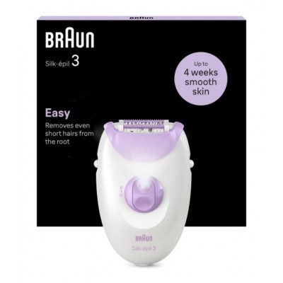 DEPILADORA ELECTRICA BRAUN SILK-EPIL 3 SE3-000 RODILLO MASAJE LUZ SMARTLIGHT