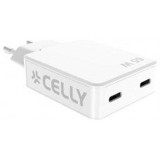 Celly Cargador  2 Usb-C 65w Celly Cargador  2 Usb-C 65w