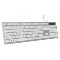 SUBBLIM Teclado Ergonómico con cable USB Plano Silencioso Plateado/Blanco Ergo (Espera 4 dias)