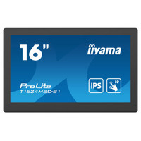 MONITOR IIYAMA 15,6" PCAP BEZEL FREE FRONT, 10P TOUCH, 1920X1080, HDMI, 385CD/M2 (WITH TOUCH), 800:1, USB INTERFACE, SD-CARD, MEDIA PLAYER, EXTERNAL POWER ADAPTER, SPEAKERS, REMOTE CONTROL10P TOUCH WITH SUPPORTED OS (T1624MSC-B1) (Espera 4 dias) MONITOR IIYAMA 15,6" PCAP BEZEL FREE FRONT, 10P TOUCH, 1920X1080, HDMI, 385CD/M2 (WITH TOUCH), 800:1, USB INTERFACE, SD-CARD, MEDIA PLAYER, EXTERNAL POWER ADAPTER, SPEAKERS, REMOTE CONTROL10P TOUCH WITH SUPPORTED OS (T1624MSC-B1) (Espera 4 dias)
