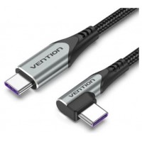 CABLE USB-C/M ANGULO RECTO A USB-C/M 0.50 M 100W GRIS VENTION (Espera 4 dias) CABLE USB-C/M ANGULO RECTO A USB-C/M 0.50 M 100W GRIS VENTION (Espera 4 dias)