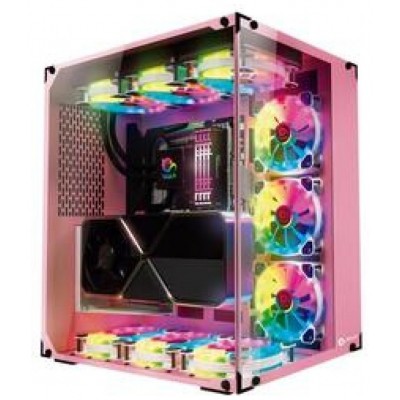 Talius caja Atx gaming Cronos Orchid RGB cristal
