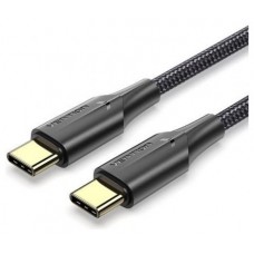 CABLE USB-C A USB-C 2.0 3A 2 M NEGRO VENTION (Espera 4 dias)