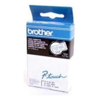 BROTHER Cinta laminada Transparente/Azul 12 mm