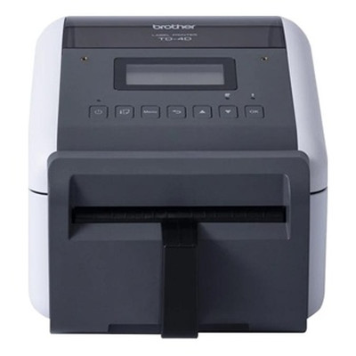 BROTHER Impresora de etiquetas, recibos y pulseras de sobremesa de 4" de 300ppp con red cableada, WiFi y Bluetooth.