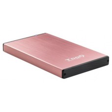 TooQ TQE-2527P caja para disco duro externo Caja de disco duro (HDD) Negro, Rosa 2.5" (Espera 4 dias)