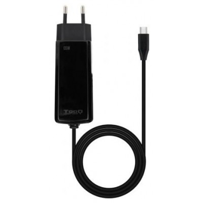 CARGADOR PORTATIL 45W TOOQ GAN USB-C PD CUBICO NEGRO