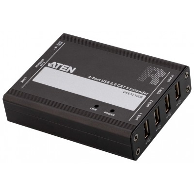 ATEN Extensor USB 2.0 por Cat 5 con hub de cuatro puertos (hasta 100 m) (Espera 4 dias)