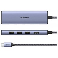 Ugreen 20956A hub de interfaz USB Tipo C 5000 Mbit/s Plata (Espera 4 dias)