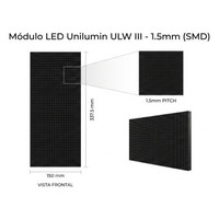 UNILUMIN MODULE 150X337.5 FOR CABINET ULW III 1.5 LED SDM 3IN1 SIZE: 600X337.5 MM BRIGHTNESS: 600 NITS REFRESH RATE 3840HZ MAINTENANCE FRONT (AUN2E4868) (Espera 4 dias)