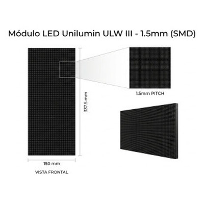 UNILUMIN MODULE 150X337.5 FOR CABINET ULW III 1.5 LED SDM 3IN1 SIZE: 600X337.5 MM BRIGHTNESS: 600 NITS REFRESH RATE 3840HZ MAINTENANCE FRONT (AUN2E4868) (Espera 4 dias) UNILUMIN MODULE 150X337.5 FOR CABINET ULW III 1.5 LED SDM 3IN1 SIZE: 600X337.5 MM BRIGHTNESS: 600 NITS REFRESH RATE 3840HZ MAINTENANCE FRONT (AUN2E4868) (Espera 4 dias)