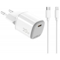 Celly Cargador Gan  1C 20w+ C A Light + Cable