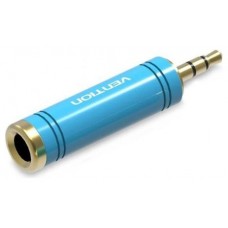 ADAPTADOR AUDIO JACK 6.5/H JACK 3.5/M AZUL VENTION (Espera 4 dias)