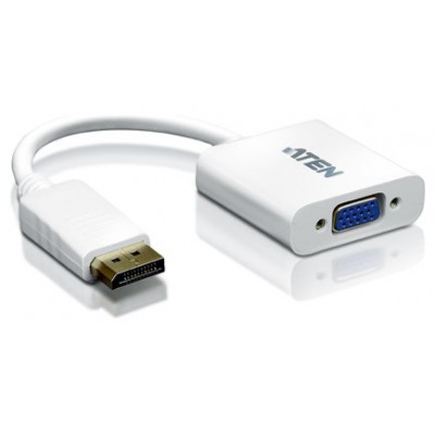 Aten Displayport/VGA adapter DisplayPort Male VGA HDB-15 Female Blanco (Espera 4 dias)
