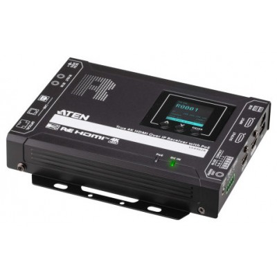 ATEN PREMIUM MODEL (CONSULTAR) TRUE 4K HDMI OVER IP RECEIVER WITH POE, USB PERIPHERAL SUPPORT AND IR / RS-232 / ETHERNET (WEBGUI) CONTROL AND DAISY-CHAINABLE (VE8962R-AT-G) (Espera 4 dias)