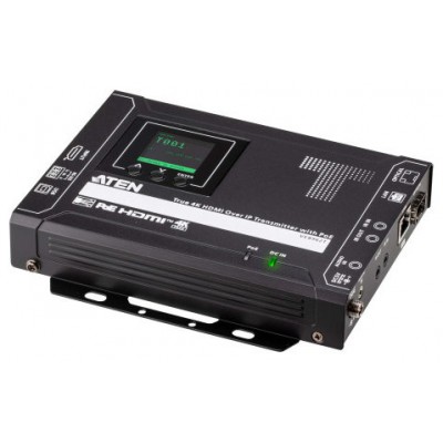 ATEN PREMIUM MODEL (CONSULTAR) TRUE 4K HDMI OVER IP TRANSMITTER WITH POE, USB PERIPHERAL SUPPORT AND IR / RS-232 / ETHERNET (WEBGUI) CONTROL AND DAISY-CHAINABLE (VE8962T-AT-G) (Espera 4 dias)