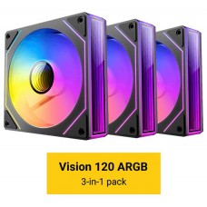 KIT 3 VENTILADORES AUXILIAR VISION 120 A-RGB NEGRO ANTEC (Espera 4 dias)