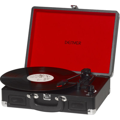 TOCADISCOS DENVER USB CON SOFTWARE DE GRABACION PARA PC NEGRO