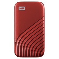 SANDISK MY PASSPORT TM SSD 500GB, RED, 1050MB/S READ, 1000MB/S WRITE, PC & MAC COMPATIABLE (Espera 4 dias)