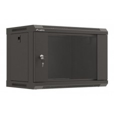 ARMARIO LANBERG MURAL RACK 19" 6U 540X350 FLAT PACK NEGRO PUERTA CRISTAL