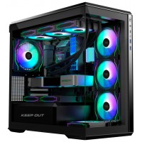 Keep Out Caja M-atx XC-905 Pro+ 4FANS HUB Type C