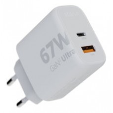 CARGADOR USB DE VIAJE/PARED 67W GAN2 ULTRA WALL TYPE-C/USB 3.0 BLANCO XTORM (Espera 4 dias)