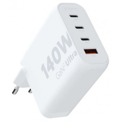 CARGADOR USB DE VIAJE/PARED 140W GAN2 ULTRA WALL 3x TYPE-C/USB 3.0 BLANCO XTORM (Espera 4 dias)