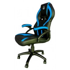 SILLA GAMER KEEP OUT XS200 NEGRA CON DETALLE AZUL