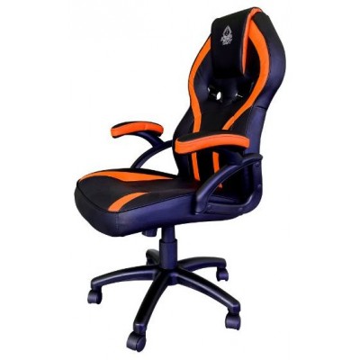 SILLA GAMER KEEP OUT XS200 NEGRA CON DETALLE NARANJA