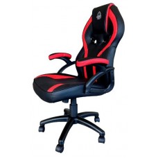 SILLA GAMER KEEP OUT XS200 NEGRA CON DETALLE ROJO